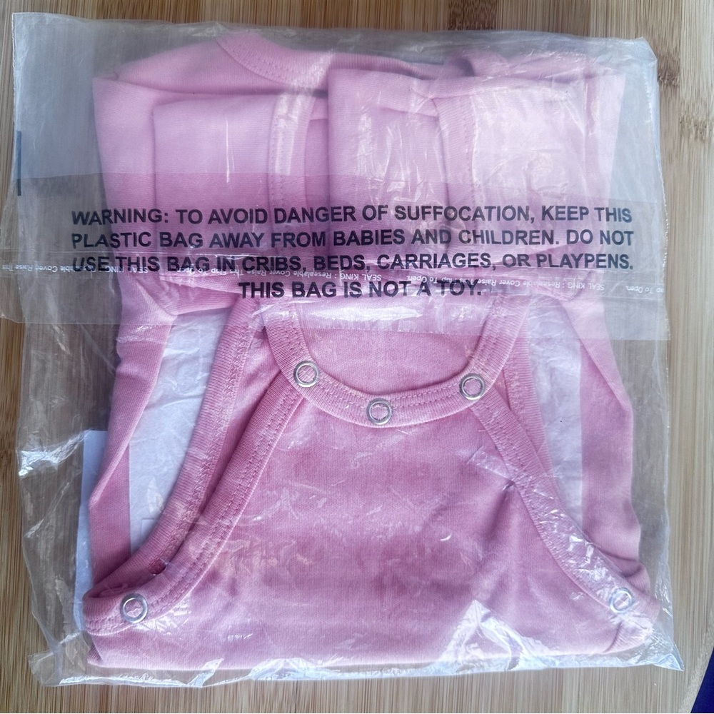 L'ovedbaby Coral Organic Cotton Bodysuit Size 3-6 Months - Picture 3 of 5